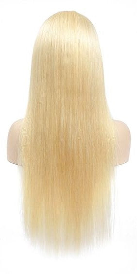 Blonde straight lace front wig