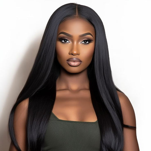 Straight 4x4 Transparent Closure Wig